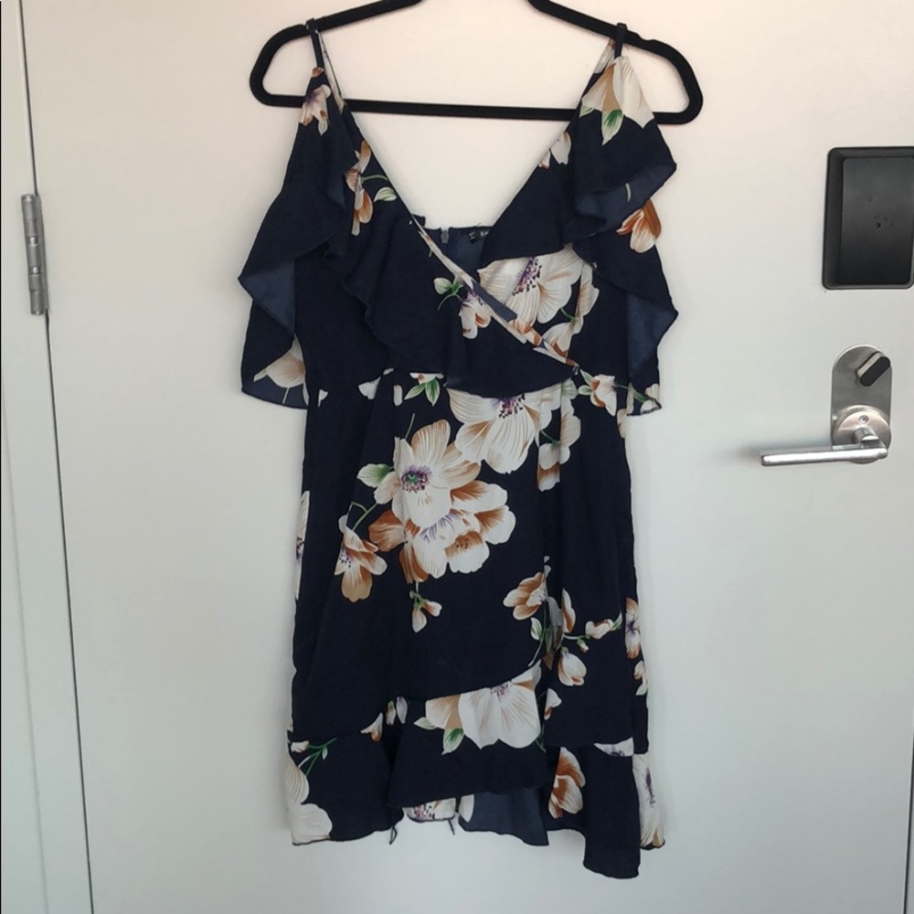 Navy Floral Day Dress